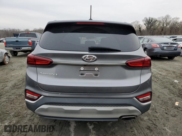 2019 Hyundai Santa Fe SE with VIN 5NMS23AD2KH015852, listed as a Copart auction lot 72000022 with 53,302 mi miles. Bid and sale history available at carsss.com. Image 6.