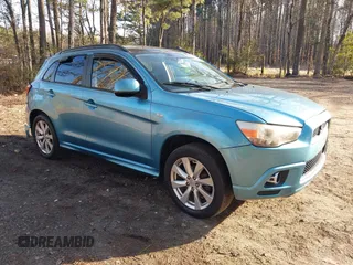 2012 Mitsubishi Outlander Sport SE with VIN JA4AP4AU7CZ005523, listed as a IAAI auction lot 41499056 with 108,342 mi miles. Bid and sale history available at carsss.com. Image 1.