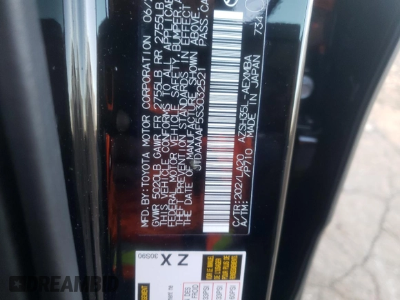 2025 Toyota Crown XLE with VIN JTDAAAAF5S3032521, listed as a Copart auction lot 82568664 with 3,759 mi miles and Salvage Title. Bid and sale history available at carsss.com. Image 14.