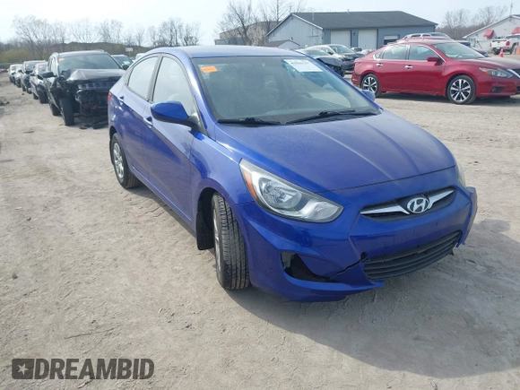 2013 Hyundai Accent GLS with VIN KMHCT4AE2DU553796, listed as a IAAI auction lot 42064167 with 173,799 mi miles. Bid and sale history available at carsss.com. Image 1.
