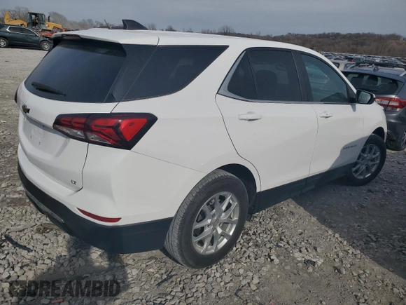 2022 Chevrolet Equinox LT with VIN 3GNAXKEV5NL193280, listed as a Copart auction lot 50025665 with 56,555 mi miles and Salvage Title. Bid and sale history available at DreamBid. Image 3.
