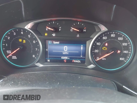 2020 Chevrolet Equinox LT with VIN 2GNAXUEV5L6173091, listed as a IAAI auction lot 42162891 with 43,468 mi miles and . Bid and sale history available at DreamBid. Image 7.