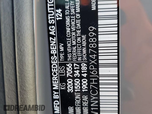 2023 Mercedes-Benz G 63 AMG z VIN W1NYC7HJ6PX478899, wystawiony jako Copart lot #69573004 z przebiegiem Nie podano mil oraz Szkoda całkowita • Salvage title. Historia ofert i sprzedaży dostępna na DreamBid. Obrazek 13.