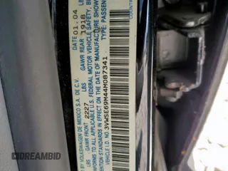 2004 Volkswagen Jetta GLS with VIN 3VWSE69M44M087341, listed as a Copart auction lot 59935515 with 116,139 mi miles and Salvage title. Bid and sale history available at DreamBid. Image 12.