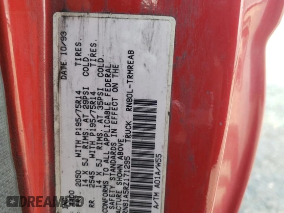 1994 Toyota Pickup z VIN 4TARN81A5RZ171295, wystawiony jako Copart lot #46826295 z przebiegiem 346 964 mil mil oraz Szkoda całkowita • Salvage title. Historia ofert i sprzedaży dostępna na DreamBid. Obrazek 12.