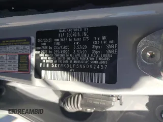 2022 Kia Sorento X-Line SX Prestige with VIN 5XYRKDLF5NG092457, listed as a Copart auction lot 49263335 with Not provided miles and Salvage title. Bid and sale history available at DreamBid. Image 15.