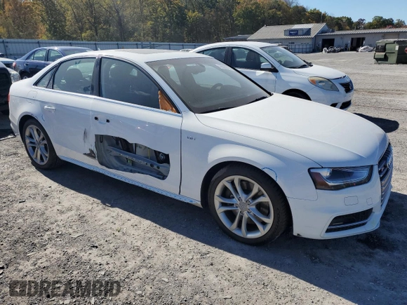 2013 Audi S4 Premium Plus with VIN WAUBGAFL8DA161849, listed as a Copart auction lot 76009794 with 74,322 mi miles and Salvage Title. Bid and sale history available at carsss.com. Image 4.