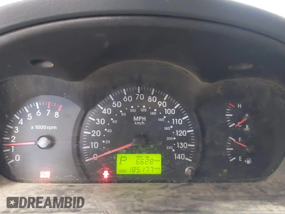 2006 Kia Spectra with VIN KNAFE161X65283615, listed as a IAAI auction lot 41955968 with 185,177 mi miles. Bid and sale history available at carsss.com. Image 7.