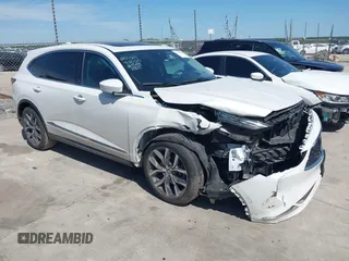 2022 Acura MDX Technology with VIN 5J8YD9H45NL011599, listed as a IAAI auction lot 42243021 with 35,145 mi miles and . Bid and sale history available at DreamBid. Image 1.