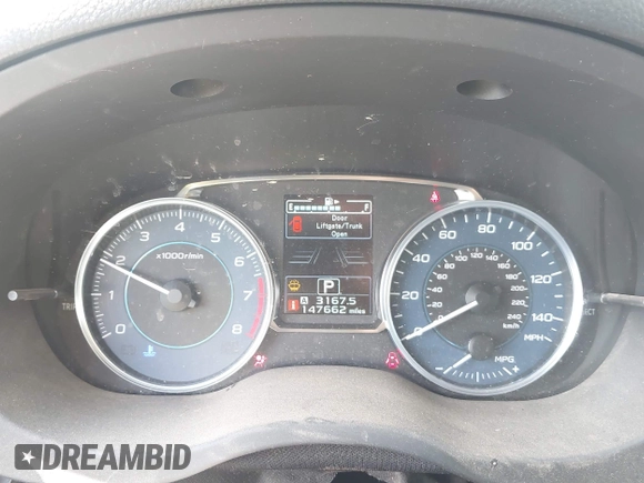 2016 Subaru Crosstrek Premium with VIN JF2GPADC7G8266262, listed as a IAAI auction lot 42586239 with 147,662 mi miles and . Bid and sale history available at DreamBid. Image 7.