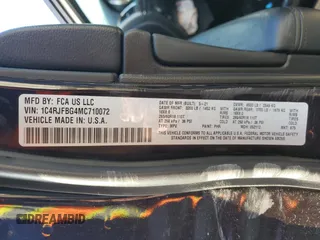 2021 Jeep Grand Cherokee Limited with VIN 1C4RJFBG4MC710072, listed as a Copart auction lot 55471145 with 65,738 mi miles and Salvage title. Bid and sale history available at DreamBid. Image 13.