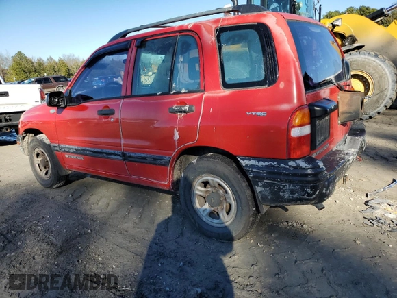 2002 Chevrolet Tracker z VIN 2CNBE13C126918772, wystawiony jako Copart lot #42343685 z przebiegiem Nie podano mil oraz Szkoda całkowita • Salvage title. Historia ofert i sprzedaży dostępna na DreamBid. Obrazek 2.
