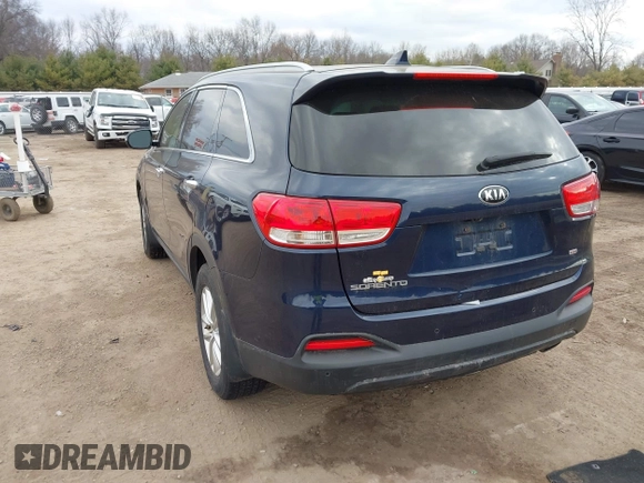 2016 Kia Sorento LX with VIN 5XYPG4A35GG115952, listed as a IAAI auction lot 41868467 with 96,000 mi miles. Bid and sale history available at carsss.com. Image 3.