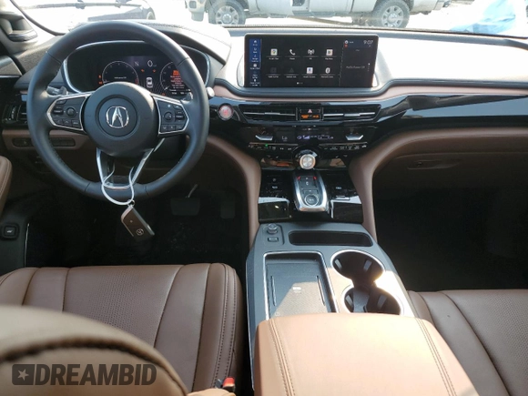 2025 Acura MDX Technology with VIN 5J8YD9H42SL002323, listed as a Copart auction lot 58793985 with 11,133 mi miles and Salvage title. Bid and sale history available at DreamBid. Image 8.