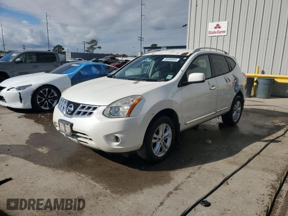 2012 Nissan Rogue S with VIN JN8AS5MT0CW295400, listed as a Copart auction lot 85586954 with 300,128 mi miles and Salvage Title. Bid and sale history available at carsss.com. Image 1.