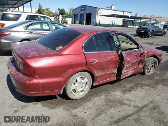 2001 Mitsubishi Galant ES z VIN 4A3AA46G81E155412, wystawiony jako Copart lot #73244754 z przebiegiem 267 491 mil mil oraz Szkoda całkowita • Salvage title. Historia ofert i sprzedaży dostępna na DreamBid. Obrazek 3.