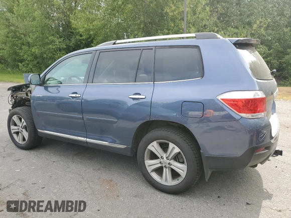 2013 Toyota Highlander Limited with VIN 5TDDK3EHXDS260419, listed as a Copart auction lot 60664025 with 76,962 mi miles and Salvage title. Bid and sale history available at DreamBid. Image 2.