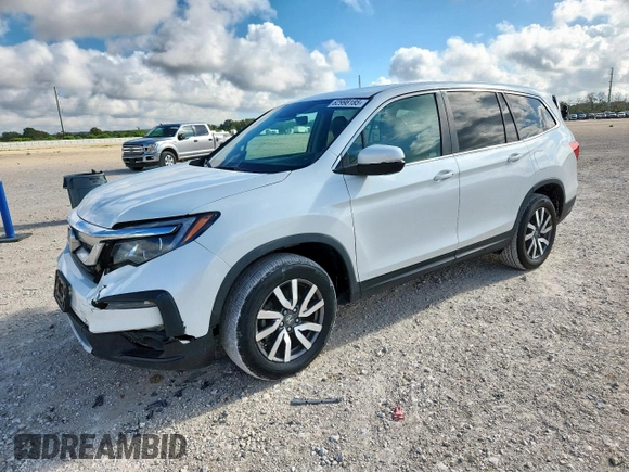 2022 Honda Pilot EX-L with VIN 5FNYF6H59NB003105, listed as a Copart auction lot 62998185 with 50,238 mi miles and Clean title. Bid and sale history available at DreamBid. Image 1.