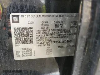 2019 Chevrolet Silverado 1500 LT with VIN 3GCPWCED3KG160866, listed as a Copart auction lot 50388355 with 150,419 mi miles and Salvage Title. Bid and sale history available at carsss.com. Image 13.