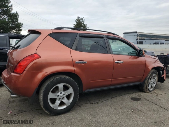 2005 Nissan Murano S with VIN JN8AZ08W95W400960, listed as a Copart auction lot 82008614 with 164,167 mi miles and Salvage Title. Bid and sale history available at carsss.com. Image 3.