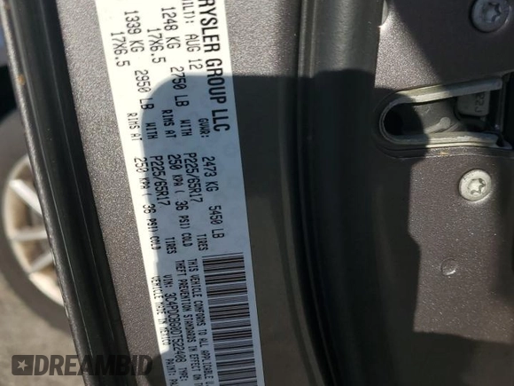 2013 Dodge Journey SXT with VIN 3C4PDCBG0DT522408, listed as a Copart auction lot 62699195 with 130,665 mi miles and Salvage title. Bid and sale history available at DreamBid. Image 13.