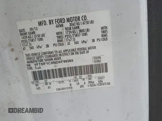 2013 Ford F-150 XL with VIN 1FTMF1CM9DKF99365, listed as a IAAI auction lot 41998026 with 269,585 mi miles and . Bid and sale history available at DreamBid. Image 9.