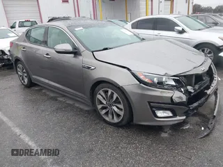 2014 Kia Optima SXL Turbo with VIN 5XXGR4A65EG342564, listed as a IAAI auction lot 41725578 with 159,937 mi miles and . Bid and sale history available at DreamBid. Image 1.