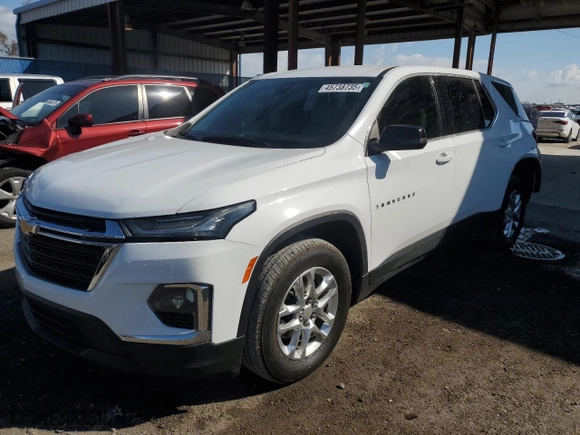 2022 Chevrolet Traverse LS with VIN 1GNERFKW4NJ113796, listed as a Copart auction lot 45738735 with 67,309 mi miles and Salvage Title. Bid and sale history available at carsss.com. Image 1.