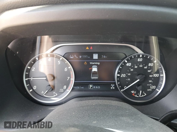 2023 Nissan Titan Platinum Reserve with VIN 1N6AA1EDXPN106467, listed as a Copart auction lot 53455215 with 56,061 mi miles and Salvage title. Bid and sale history available at DreamBid. Image 9.