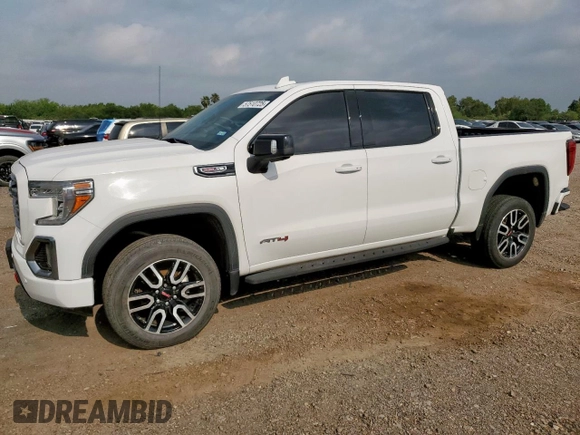 2021 GMC Sierra 1500 AT4 with VIN 3GTP9EEL9MG124953, listed as a Copart auction lot 57510725 with 64,609 mi miles and Salvage title. Bid and sale history available at DreamBid. Image 1.