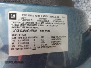 2009 Chevrolet Silverado 1500 LTZ with VIN 3GCEK33349G288587, listed as a Copart auction lot 52028095 with 123,469 mi miles and Clean Title. Bid and sale history available at carsss.com. Image 13.