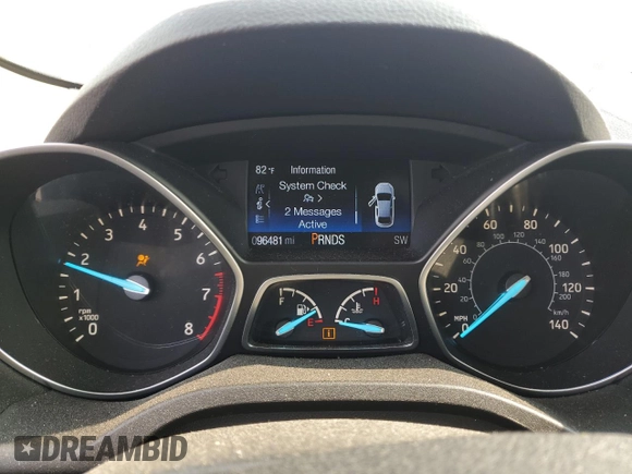 2017 Ford Escape S with VIN 1FMCU0F78HUC46672, listed as a Copart auction lot 59348095 with 96,481 mi miles and Salvage title. Bid and sale history available at DreamBid. Image 9.