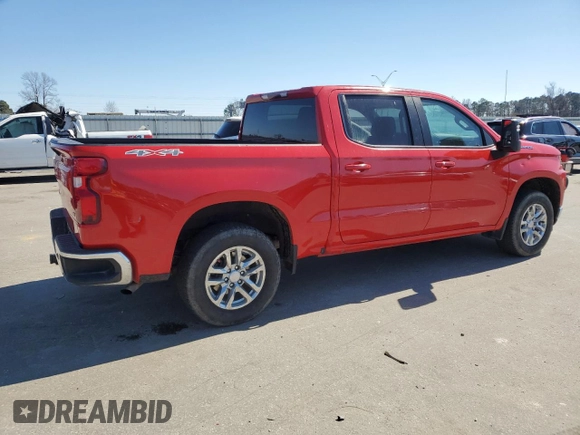 2021 Chevrolet Silverado 1500 LT with VIN 1GCUYDED6MZ418884, listed as a Copart auction lot 47637625 with 105,062 mi miles and Salvage Title. Bid and sale history available at carsss.com. Image 3.