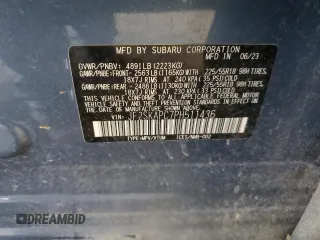 2023 Subaru Forester Limited with VIN JF2SKAPC7PH511436, listed as a Copart auction lot 58751175 with 17,892 mi miles and Salvage title. Bid and sale history available at DreamBid. Image 13.