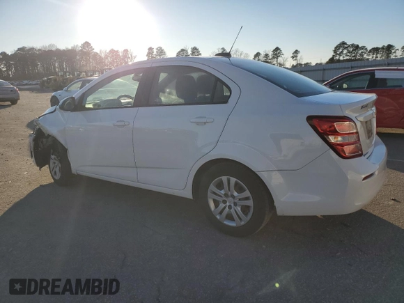 2018 Chevrolet Sonic LS with VIN 1G1JB5SH8J4121988, listed as a Copart auction lot 88000095 with 64,875 mi miles and Salvage title. Bid and sale history available at DreamBid. Image 2.