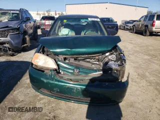 2001 Honda Civic DX with VIN 2HGES16231H525518, listed as a Copart auction lot 80612734 with 185,661 mi miles and Salvage Title. Bid and sale history available at carsss.com. Image 5.