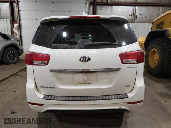 2018 Kia Sedona LX with VIN KNDMB5C10J6372014, listed as a Copart auction lot 48734845 with 95,676 mi miles and Salvage Title. Bid and sale history available at carsss.com. Image 6.