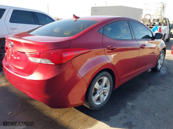 2012 Hyundai Elantra GLS with VIN KMHDH4AE1CU471370, listed as a IAAI auction lot 41759655 with 57,535 mi miles. Bid and sale history available at carsss.com. Image 4.