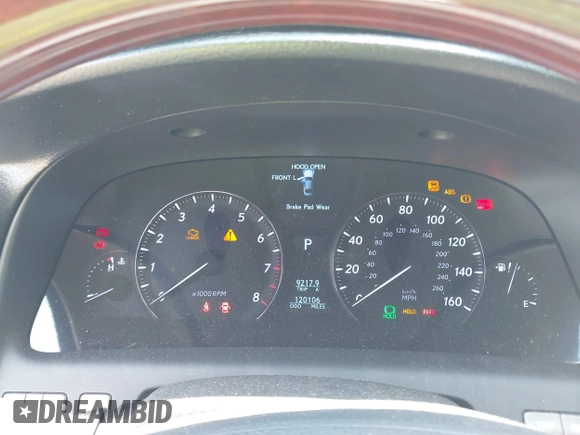 2007 Lexus LS 460 with VIN JTHBL46F575049161, listed as a IAAI auction lot 42618220 with 120,106 mi miles and . Bid and sale history available at DreamBid. Image 7.