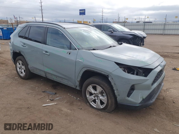 2020 Toyota RAV4 Hybrid XLE with VIN 2T3RWRFV2LW057300, listed as a Copart auction lot 54762655 with 96,624 mi miles and Salvage title. Bid and sale history available at DreamBid. Image 4.