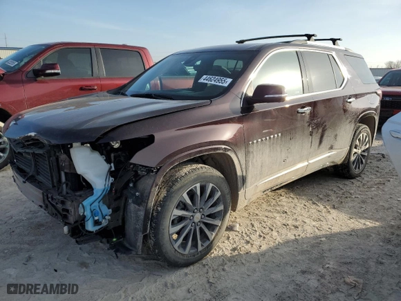 2022 Chevrolet Traverse Premier with VIN 1GNEVKKW2NJ191739, listed as a Copart auction lot 44624955 with 37,790 mi miles and Salvage Title. Bid and sale history available at carsss.com. Image 1.