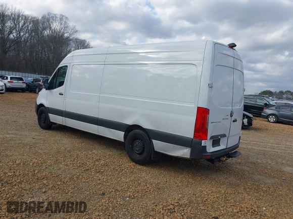 2023 Mercedes-Benz Sprinter Cargo with VIN W1Y4NCHY1PT126337, listed as a IAAI auction lot 41485671 with 93,627 mi miles. Bid and sale history available at carsss.com. Image 3.