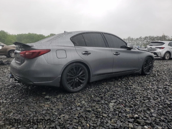 2018 Infiniti Q50 Luxe with VIN JN1EV7AR1JM433482, listed as a Copart auction lot 57093905 with Not provided miles and Salvage title. Bid and sale history available at DreamBid. Image 3.