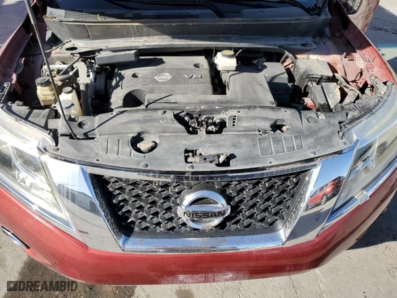 2016 Nissan Pathfinder Platinum with VIN 5N1AR2MM6GC665833, listed as a Copart auction lot 85938184 with 52,671 mi miles and Salvage Title. Bid and sale history available at carsss.com. Image 12.