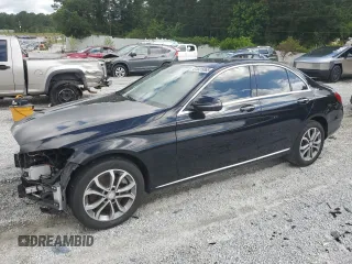 2017 Mercedes-Benz C 300 with VIN 55SWF4KB8HU186882, listed as a Copart auction lot 61025065 with 100,288 mi miles and Salvage title. Bid and sale history available at DreamBid. Image 1.