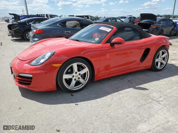 2014 Porsche Boxster with VIN WP0CA2A87ES121162, listed as a Copart auction lot 58493594 with 57,964 mi miles and Clean Title. Bid and sale history available at carsss.com. Image 1.