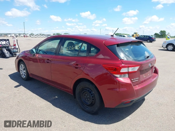 2017 Subaru Impreza with VIN 4S3GTAA69H3710376, listed as a IAAI auction lot 42326736 with 53,803 mi miles and . Bid and sale history available at DreamBid. Image 3.