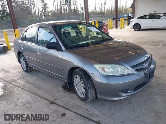 2004 Honda Civic LX with VIN 2HGES165X4H536000, listed as a IAAI auction lot 41950233 with 214,537 mi miles. Bid and sale history available at carsss.com. Image 1.