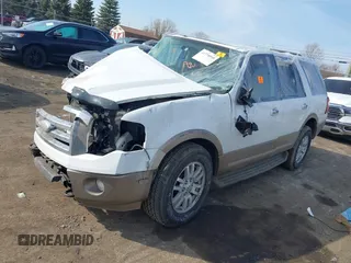 2014 Ford Expedition King Ranch z VIN 1FMJU1J51EEF14986, wystawiony jako IAAI lot #41770090 z przebiegiem Nie podano mil oraz . Historia ofert i sprzedaży dostępna na DreamBid. Obrazek 2.