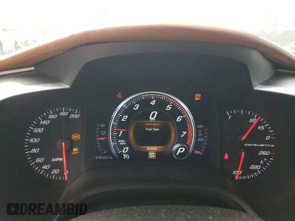 2014 Chevrolet Corvette 3LT with VIN 1G1YF2D71E5114418, listed as a Copart auction lot 83806694 with 54,322 mi miles and Clean title. Bid and sale history available at DreamBid. Image 9.
